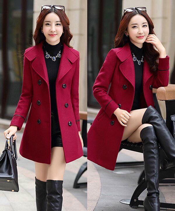 Áo Khoác Dạ Cổ Vest 6 Nút - AOKHOAC54